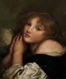 Girl with folded hands by Jean-Baptiste Greuze, oil on canvas, sold Jul 2014