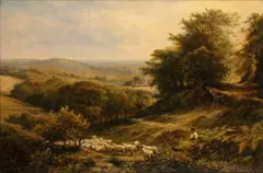 Looking accross Hindhead, Surrey by Henry Maidment, oil on canvas, sold Jul 2014