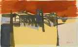 Lelant Church by Bryan Wynter, gouache and watercolour, sold May 2014