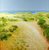 'Across the Dunes, '80' by Lionel Bulmer, acrylic on canvas, sold May 2014