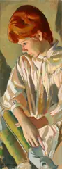 Child of the 60's by Robert Duckworth Greenham, oil on board, offered May 2014