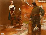 'I didn't become a Head Jailor...' by William Russell Flint, watercolour and bodycolour, sold May 2014
