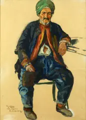 The Armenian by Yevgeni Lanceray, pencil, watercolour and oil on paper, sold May 2014