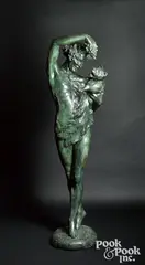 fountain Boy with Panther Cub by Malvina Hoffman, ca. 1915, bronze, sold Oct 2021