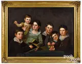 family portrait by Bass Otis, 1824, oil on canvas, sold Sep 2021