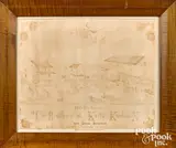 drawing Bird's Eye View of The Residence of Kurtz Kaufman and Eliza Kaufman near Mifflintown by Herman Markert, pencil, sold Sep 2021