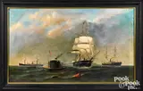 naval scene by Alexander Stuart, oil on canvas, sold Sep 2021