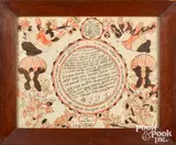fraktur birth certificate by Blousy Angel Artist, ink and watercolor, sold Sep 2021
