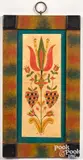 fraktur of a tulip by David Y. Ellinger, watercolor, sold Sep 2021