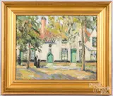 landscape by Elizabeth Campbell Fisher Clay, oil on board, sold Sep 2021