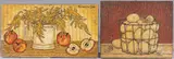 still lifes by Kenneth Cox, oil on panel, sold Jul 2021