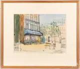 sketch for The Mad Woman of Chaillot by Agnes Enters, mixed media, offered Jul 2021