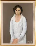 portrait of a woman by Thomas Fogarty Jr., oil on canvas, sold Jul 2021
