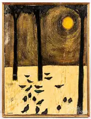 signed lower left by Ann Cooper, oil on canvas, sold Jul 2021