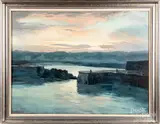Bearskin Neck by Philip Shumaker, oil on Masonite, sold Jul 2021