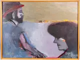 signed lower left by Charley Ann Rhoads, oil on canvas, sold Jul 2021