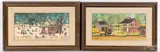 Amish scenes by Dolores Hackenberger, oil on board, sold Jul 2021