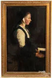 portrait of a girl by Henry d'Estienne, oil on canvas, sold Jul 2021