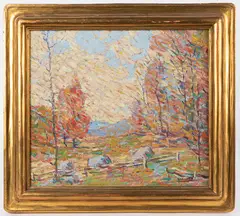 landscape by Herbert Hooven, oil on board, sold Jul 2021