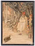 storybook illustration by M. Louise Baker, mixed media, sold May 2021