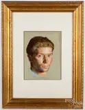 portrait of a gentleman by Joseph Hirsch, pastel, sold May 2021