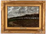 landscape by Frank Kirchbach, oil on canvas, sold May 2021
