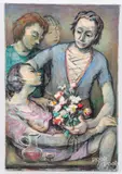 of a family by Samuel Heller, oil on canvas, sold May 2021