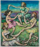 of dancers by Samuel Heller, oil on canvas, sold May 2021