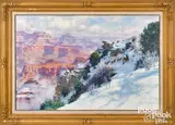 Western landscape by Karl Thomas, oil on canvas, sold May 2021