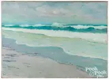 coastal scene by Dwight Blaney, oil on canvas, sold May 2021
