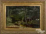 of a wooded landscape by Alfred Bryan Wall, oil on canvas, sold May 2021