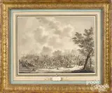 and wash battle scene by Dirk Langendijk, ink, sold May 2021