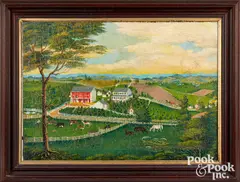 view of Daniel B. Lorah's Farm by Charles C. Hofmann, 2018, oil on canvas, sold May 2021