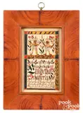 fraktur bookplate for Elisabetha Schaffer by Christian Alsdorff, ink and watercolor, sold May 2021
