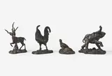 Rooster, Elephant, Bird, Antelope (4) by Pierre-Jules Mêne, bronze, sold Apr 2021