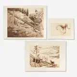 Mountain Animals (3) by Don Crouch, etching with aquatint, sold Apr 2021