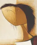 Cabeza by Ángel Botello, lithograph, sold Apr 2021