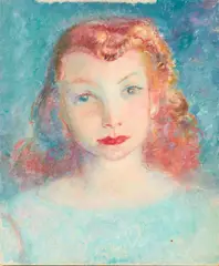 Study of a Young Red-Headed Girl by Clara Klinghoffer, oil on canvas, sold Apr 2021