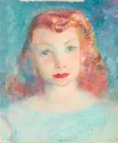 Study of a Young Red-Headed Girl by Clara Klinghoffer, oil on canvas, sold Apr 2021