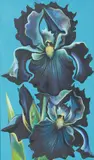 Two Black Iris by Lowell Nesbitt, 1983, oil on canvas, sold Apr 2021