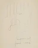 Haute Couture by René Gruau, pencil on paper, sold Apr 2021