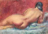 Reclining Nude by Clara Klinghoffer, oil on masonite, sold Apr 2021