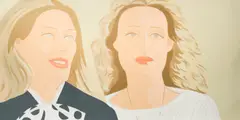 Julia and Alexandra by Alex Katz, 1983, screenprint in colors on Arches paper, sold Apr 2021