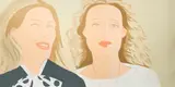 Julia and Alexandra by Alex Katz, 1983, screenprint in colors on Arches paper, sold Apr 2021