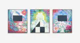Botanical Garden Triptych by Lowell Nesbitt, 1987, oil on canvas, sold Apr 2021