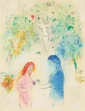 Frontispiece- 'Daphnis and Chloe' by Marc Chagall, 1961, lithograph on Arches paper, sold Apr 2021