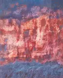 Red Rock III by Ingrid Leeds, acrylic on paper, sold May 2021