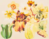 Island of Yellow Flower by Lowell Nesbitt, 1981, silkscreen, sold May 2021