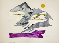 La Fruit du Temps by Benoît Gilsoul, 1974, watercolor pen, sold May 2021