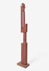 Untitled (Tall sculpture) by Hjalmar Ekberg, 1959, wood, sold May 2021